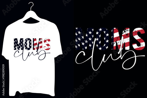 A person using a laptop computer at a modern wooden desk with a green plant and a cup of coffee nearby in bright home Patriotic Golden Retriever Moms Typography T-Shirt Design with American Flag Dog ,