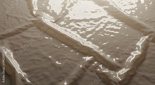 Abstract creamy texture with geometric forms and reflections