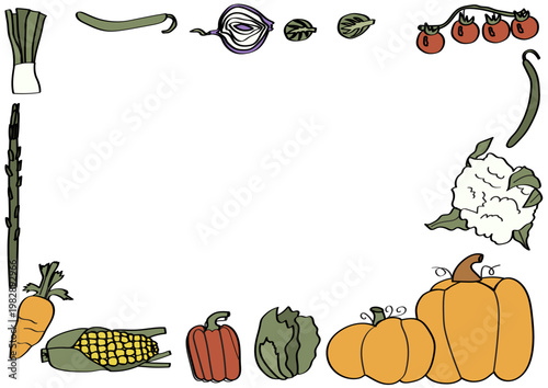 vegetable-framed background