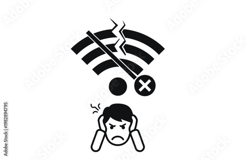 Frustration with weak or no wifi signal a man's distress