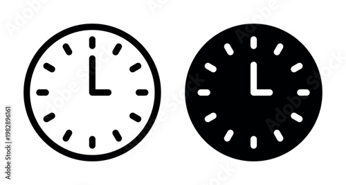Classic Circular Watch Face Icon for Deadline Tracking and Punctuality Art