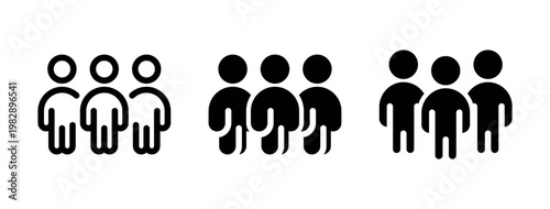 Professional Business Team and Community of People Vector Symbol Art