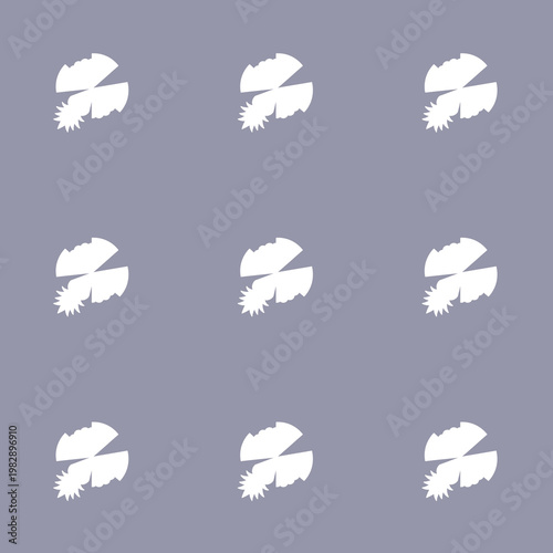 Minimal white pineapple icons grid on muted blue background