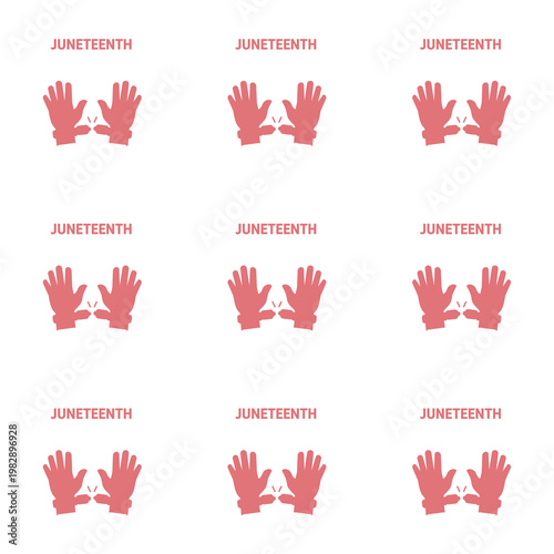 Juneteenth National Independence Day Icons Grid