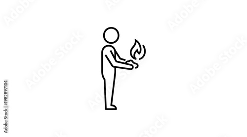 Person Holding a Flame Icon