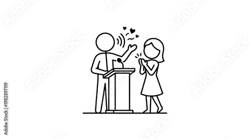 Public Speaker Receiving Love and Applause