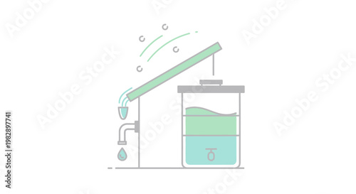 Industrial Machine with Liquid Container.