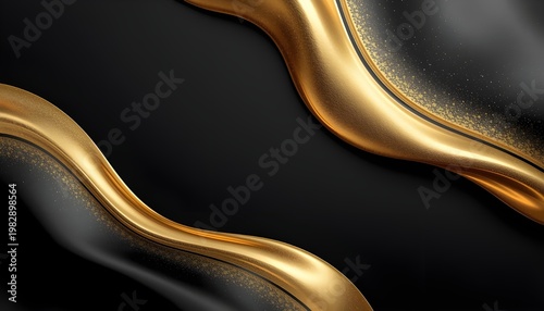 A luxurious gold design element on a sleek black background, perfect for high-end branding and marketing materials.