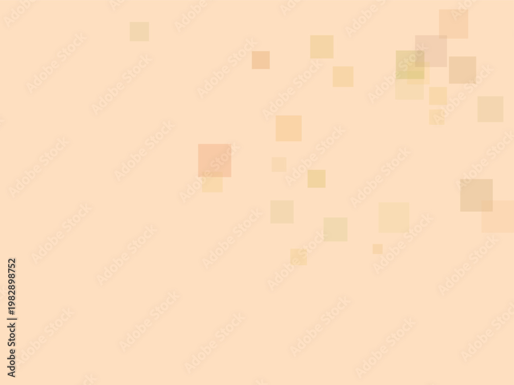 Obraz premium Abstract peach geometric background. Features translucent floating squares and ample copy space.