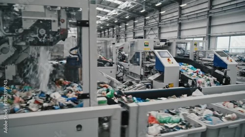 Automated Sorting of Recyclable Materials on a Conveyor Belt in an Industrial Facility