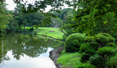 beautiful public park in Tokyo Japan