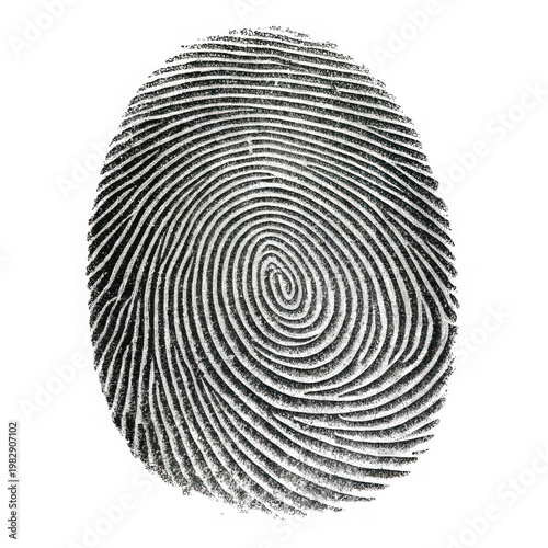 A black and white fingerprint