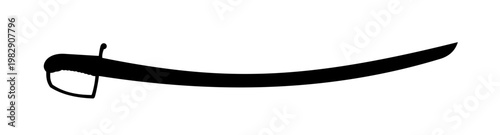 Saber silhouette - vector illustration