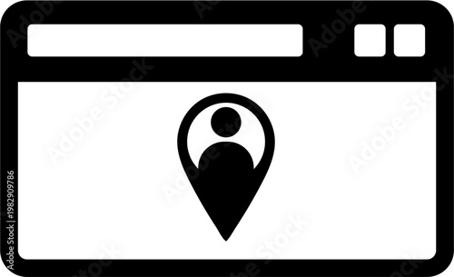 A person icon on a map location