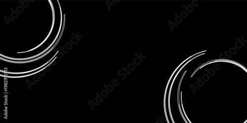 PNG circle with neon line creating a circular frame and round portal. An abstract background featuring a glowing ring with a radiant twirl and smooth curve. Glare vector effect with light astral beam