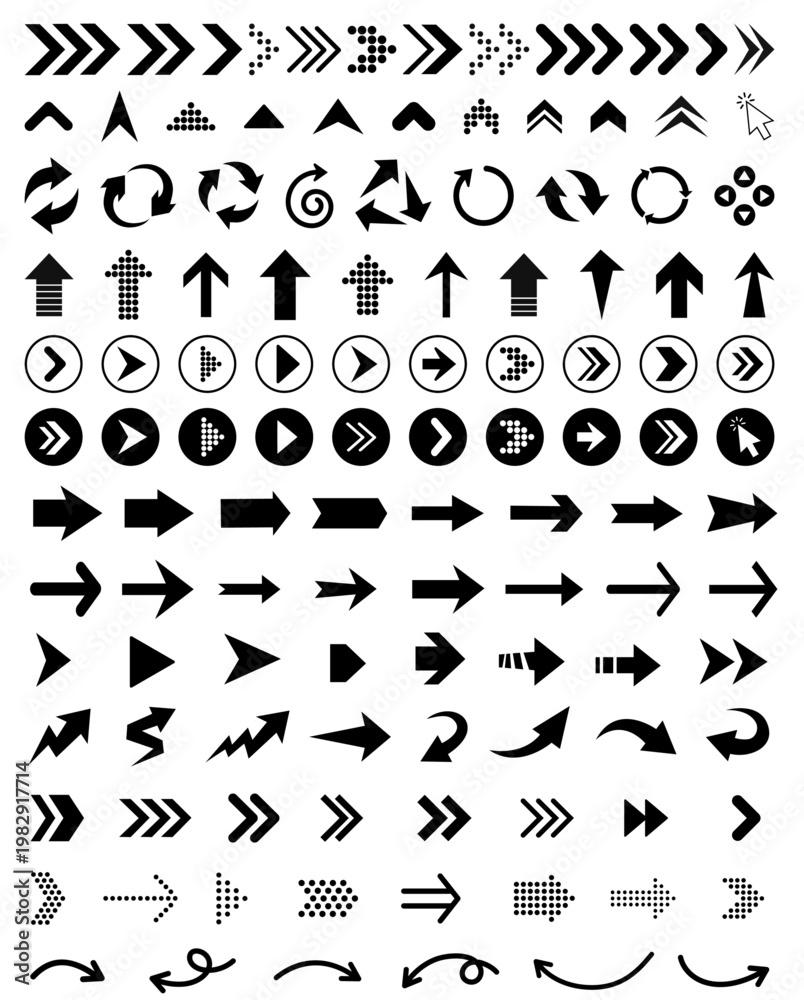 Fototapeta premium Arrow vector elements collection sign symbol