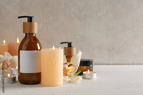 Beautiful spa set with burn...