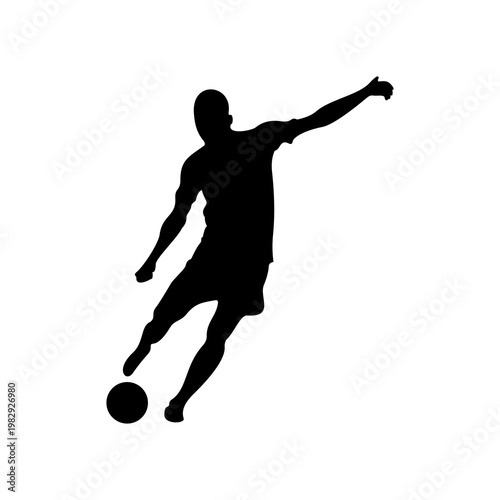 soccer player silhouette