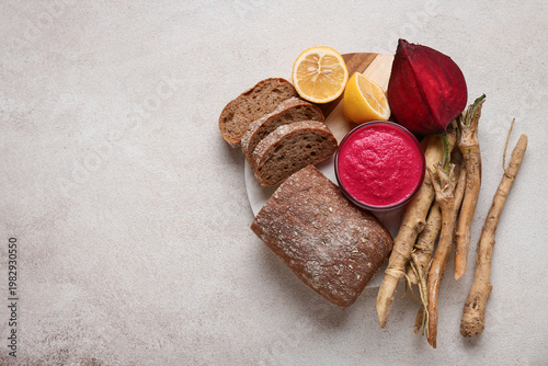 Beetroot soup with horserad...