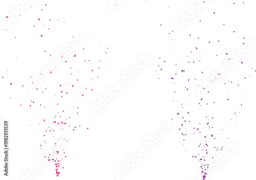 Two colorful confetti explosions