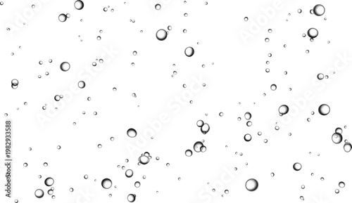 Abstract background with clear water bubbles or oxygen bubbles in liquid