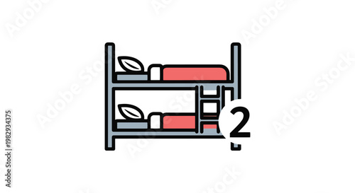 Hostel Line art vector set simple abstract design illustration