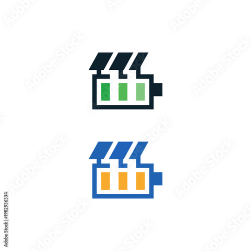 solar battery storage icon vector  on white background. Ecology energy  icons.