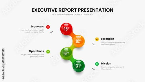 Market Proposal Presentation Template Vector Illustration. Sales Campaign 4 Option Chart Frame Layout. Digital Introduction Four Element Diagram Slide Design.