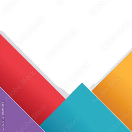 Free Download Abstract geometric design with colorful shapes and white background - GFXLoad