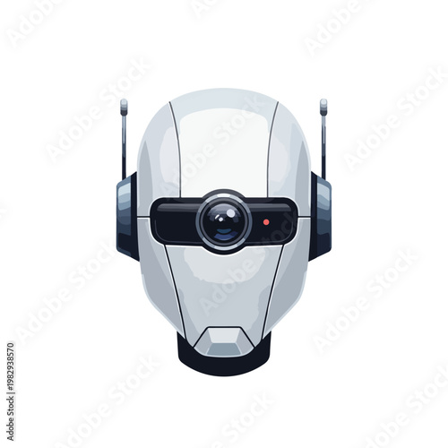 Robot Head with Eye Camera and Antennas