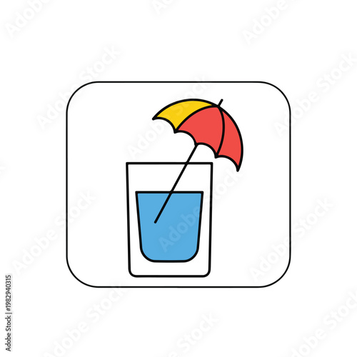 Glass of Juice with Umbrella