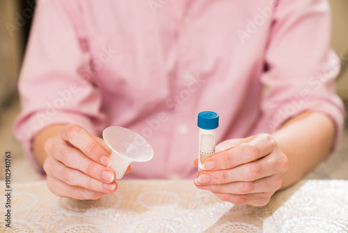 Collecting saliva for DNA testing in a clinical setting