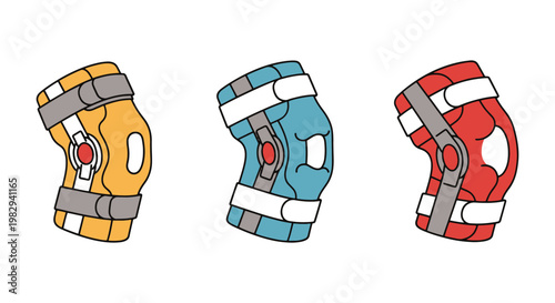 Knee Brace Line art vector minimal abstract simple