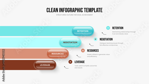 Investor Briefing 4 Option Diagram Slide Design. Advertising Analysis Slideshow Layout Vector Illustration. Product Launch Four Element Infographic Frame Template.