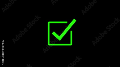 Animated green check mark icon. right check mark icon transparent background