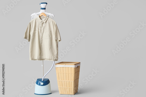 Modern steamer with shirt a...