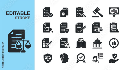  Compliance Icons - Glyph solid series icon