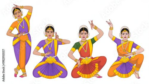 Traditional dancers performing a vibrant cultural folk dance together