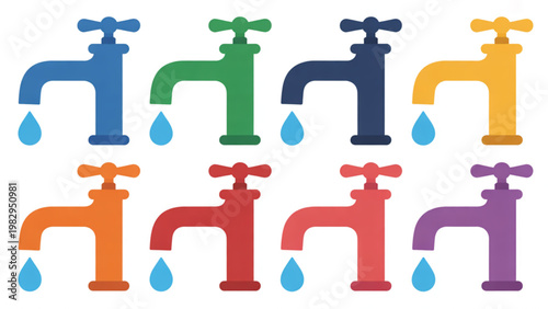 Colorful group of cartoon characters in playful and whimsical poses