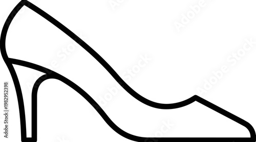 Elegant high heel shoe silhouette.