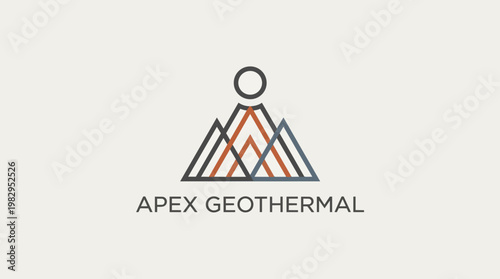 Apex Geothermal Logo Mountain Peak Design.