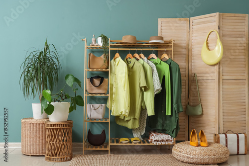 Interior of dressing room w...