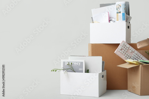 Cardboard moving boxes with...