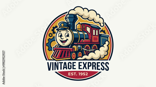 Vintage Express Locomotive Steam Train.