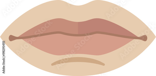 Stylized Lips Mouth Illustration Artistic Subject.