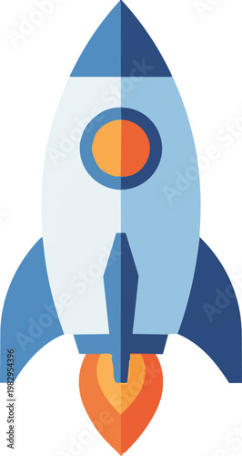 Rocket Launch Ascending Into Orbital Flight.