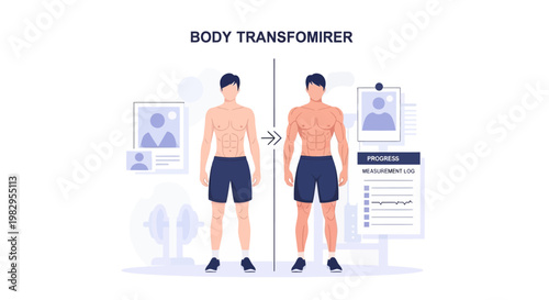 Body Transformation: Before and After Fitness Journey of a Man