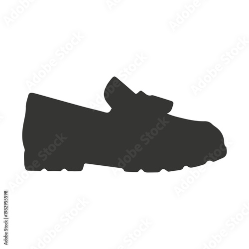 Black loafer shoe silhouette icon