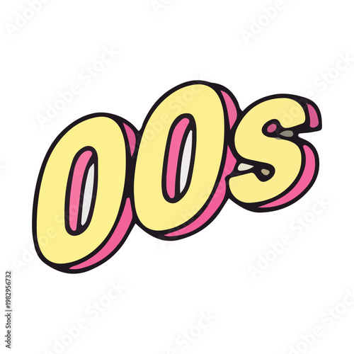 Retro 00s Decade Text Graphic