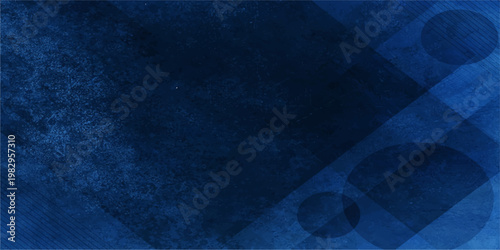 An aged blue grunge wallpaper featuring a dark textured paper pattern and light purple paint splatters on a rough vintage wall backdrop with blank copy space for abstract art design